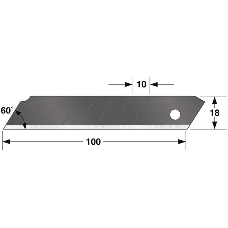Tajima DFC510N/GB All-Purpose Tool Cutter, Drafin L510, Gloss Black, Compatible