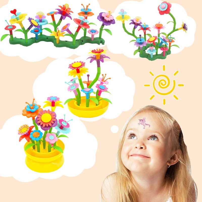 VERTOY Flower Garden Building Toy Set for 3, 4, 5,