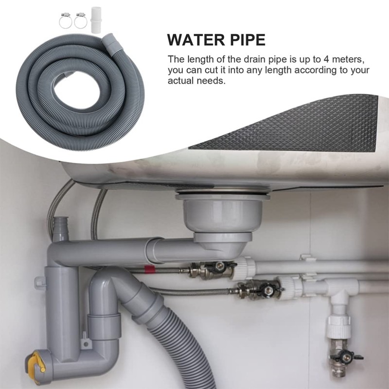 Washer Drain Hose Extension Set 5 Meters Washing Machine Replacement