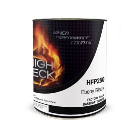HIGH TECK HFP 250 GM 8555 EBONY BLACK BASECOAT AUTO PAINT QUART SIZE!