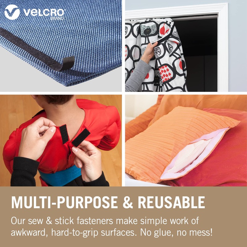 Velcro VEL-EC60282, Nastro Adesivo, per Appendere, 20 mm x 10