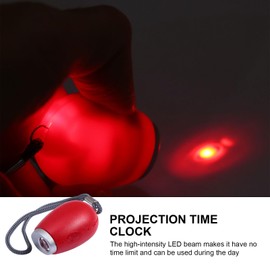 3 Pcs Mini Projection Clock with Led Light, Portable Digital Clock for Kids, Red Plastic Keychain Clock for Travel and Decoration