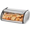 ENLOY Bread Box for Kitchen Counter, Stainless Steel Roll Top