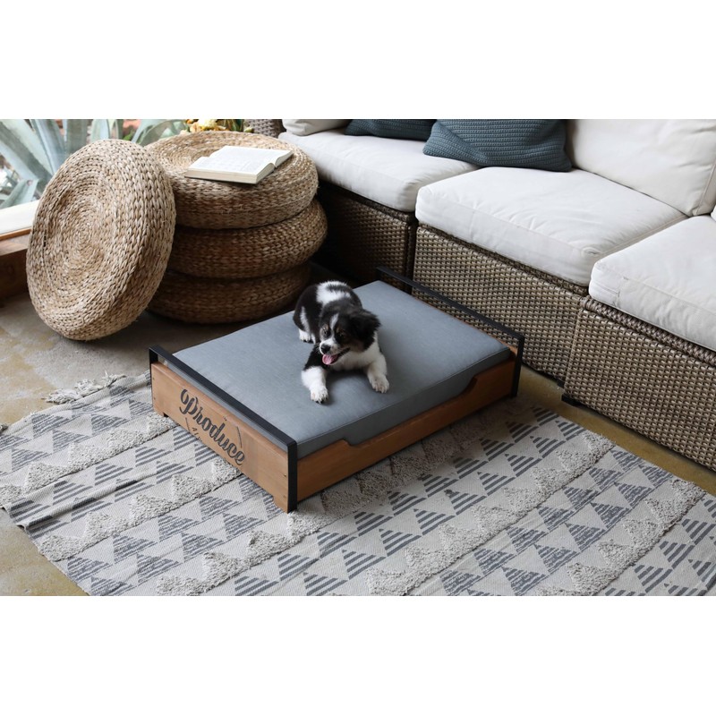 Country Crate Pet Bed – Rustic-Chic Steel & Hemlock Crate