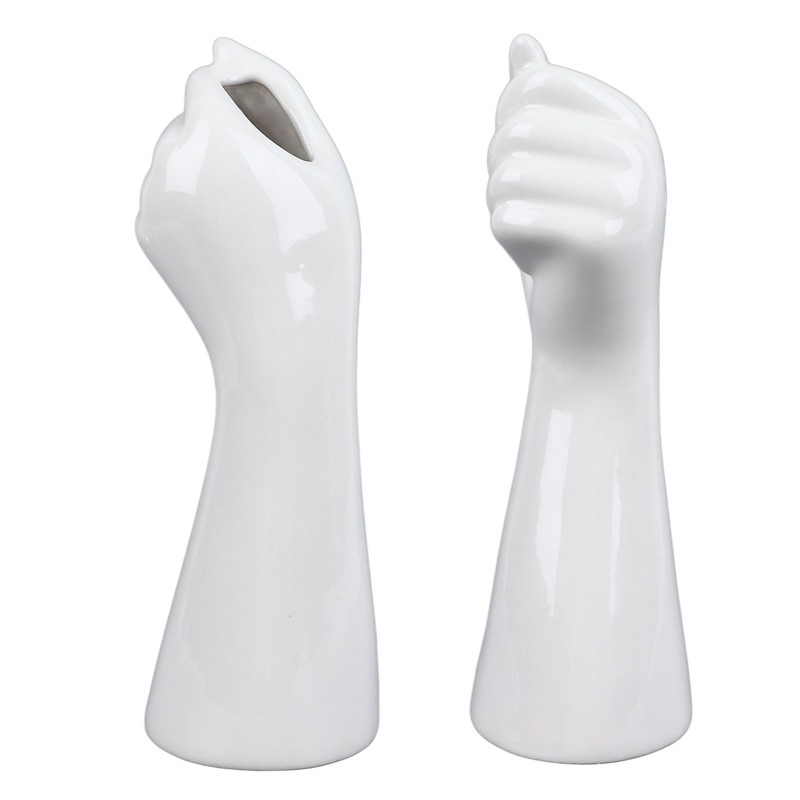 Human Body Ceramic Hand Vase Decorative Crafts Creative Living Room