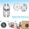 sourcing map 2PCS Round Shower Glass Sliding Door Handles, 304