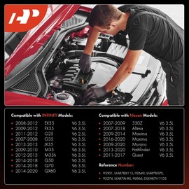A-Premium Iridium Platinum Spark Plugs 93501 LKAR7BIX-11S (Pack of 6) Compatible with Nissan Altima 2007-2018, Murano 2009-2020, Pathfinder, Maxima, Quest, 350Z & Infiniti QX60, Q50, G25, G35, M35