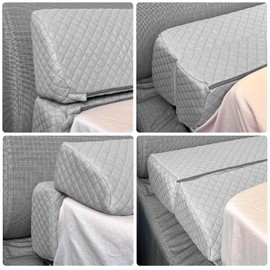 FOUXTEL 4 Modes Pillow Wedge for Headboard Gap, Foldable Bed Wedge Pillow, Bed Gap Filler King Size Fill The Gap (0-7"), Mattress Gap Filler Long Pillow Between Headboard and Mattress