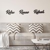 KOYILTD 3 Pieces Bathroom Decoration Wooden Bathroom Wall Sculptures Relaxation