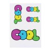 4 x 'Cool' Temporary Tattoos - Water Resistant, Skin-Safe, Non-Toxic