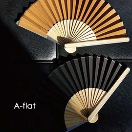 Nishikawa Shoroku Shoten Fan, For Summer, Includes Paper Box, A-flat, Bamboo, Aluminum, Women's Gift, Gift, Fashion Fan, Crafts, Black