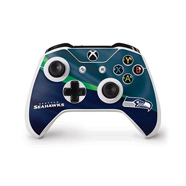 Skinit Decal Gaming Skin Compatible with Xbox One S Controller - Officially Licensed NFL Seattle Seahawks Design