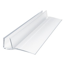 Brixwell PSU9038F22 90-Degree Polycarbonate 'U' Seal With Vinyl Finseal 3/8" (10 mm) - 95" Stock Length