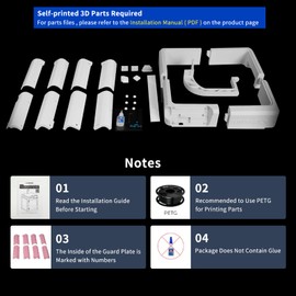 Imdinnogo 3D Printer Enclosed Accessories Adventuer 5M AD5M Enclosure Set: Sealing Design Reducing Noise, Avoid Printing Interference, Not Included Printed Parts
