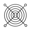 80mm Black Fan Grill (4 Pack)