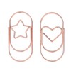 100pcs Rose Gold Star Paper Clips Slip Resistance Rust Prevention