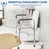 Raised Toilet Seat with Handles for Seniors, Stable Handicap Toilet