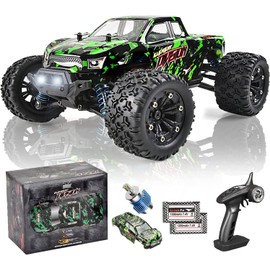 TENSSENX 1:18 Scale All Terrain RC Cars, 40KM/H High Speed 4WD Remote Control Car with 2 Rechargeable Batteries, 4X4 Off Road Monster Truck, 2.4GHz Electric Vehicle Toys Gifts for Kids and Adults