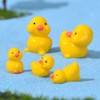 Mayoii 44pcs Mini Ducks Set Cute Resin Noctilucent Tiny Ducks