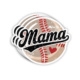 (3Pcs) Baseball Mama Sticker Funny Baseball Sports Lover Teens Motivational Quotes Mommy Love Mother's Day Vinyl Decal for Tumbler Laptop Kindle Water Bottles Books Phone -Size 3x2.7 Inch