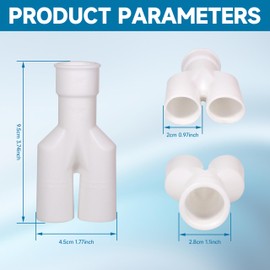 unrulysoul Double Drain Hose Joiner Replacement for Fisher and Paykel 529872 for Dual Drawer Dishwashers, 2pcs