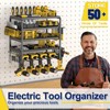 jsyonii Power Tool Organizer, 5 Layer Drill Holders Wall Mount,