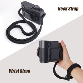 ARVOK Camera Strap with Camera Wrist Straps Set, 110cm Climbing Rope Camera Strap, Camera Neck Shoulder Strap for Nikon Canon Sony Fuji Micro Single and DSLR Camera