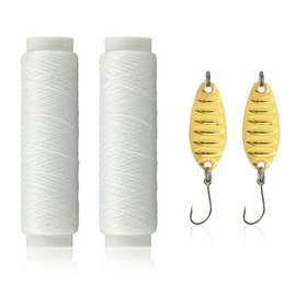 2 Pieces Of Fishing Line, 2 Pieces Of Metal Fake Bait Hook, Nylon Bait Line, Elastic Fishing Line, Fishing Nylon Line, Fishing Accessories