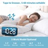 ALANAS Digital Alarm Clock with Dual Alarms, Mirror LED Bedroom