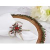 Saro Lifestyle Sweet Treats Beaded Candy Cane Napkin Ring (Set