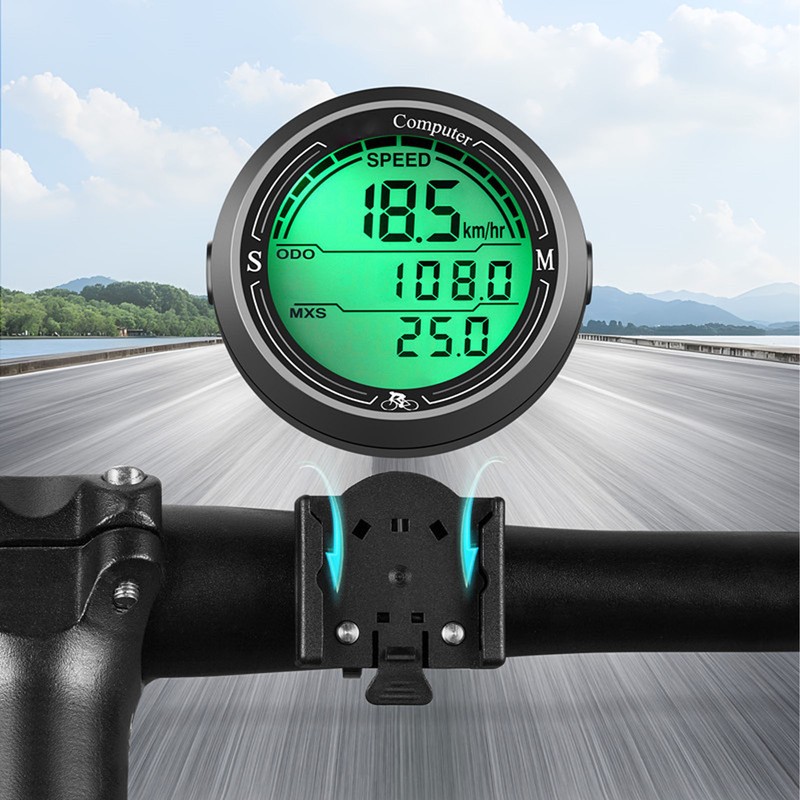 Cycling Speedometer Odometer Multi Function Electronic Speed Tester Temperature Time