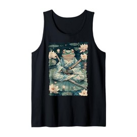 Frog Samurai Warrior Katana Ukiyoe Ronin Tank Top