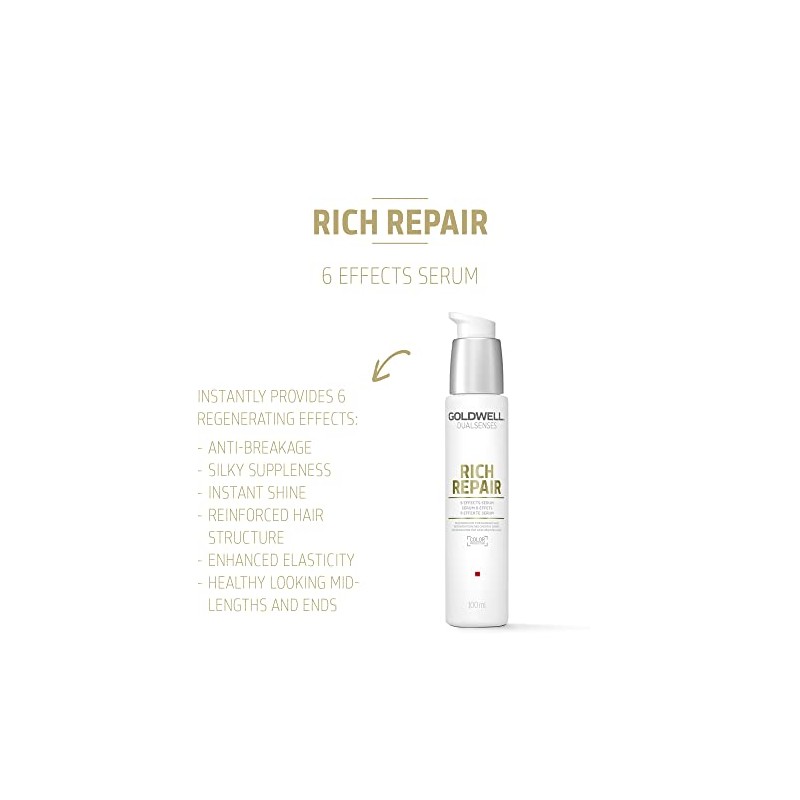 Goldwell Dual Senses Rich Repair 6 Effects Serum, 3.4 Ounce
