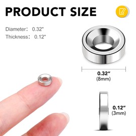 DIYMAG Strong Neodymium Disc Magnets, Permanent Rare Earth Countersunk Hole Magnets for Refrigerator, DIY, Science, Crafts, Office- 80 PCS