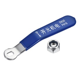YOKIVE Lever Handle, Iron Chrome Plated Replacements Quarter Turn with Plastic Vinyl Grips DN20| Great for Ball Valve (Blue)