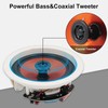 Herdio 6.5" 600 Watts Bluetooth Ceiling Speakers Wireless Home Recessed