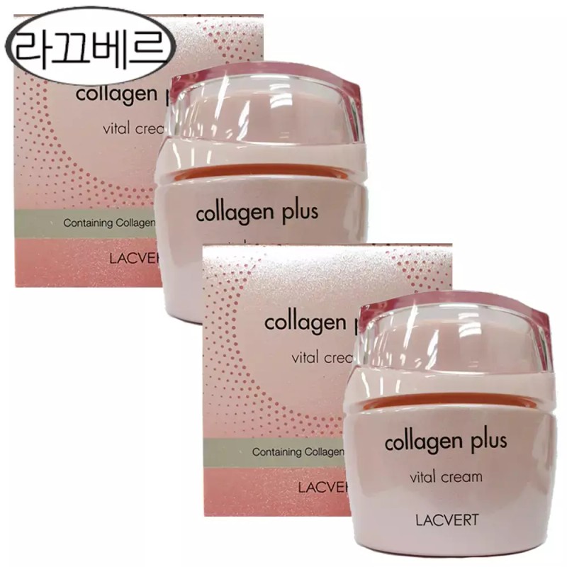 Lacvert 라끄베르 콜라겐 플러스 바이탈 크림 60mlx2개/수분+탄력+영양 dj Lacvert Collagen