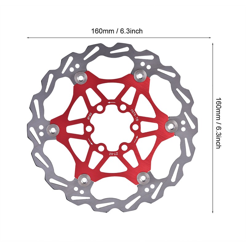 ZTTO 160mm 6 Bolts Mountain Bike Floating Brake Disc Pad