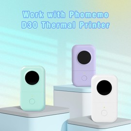 D30 Label Tape White 15mm x 6m Replacement Continuous Thermal Label Paper for Phomemo D30 Labels Tape Printer Maker Tape Refill Replacement for Print Master D30 Labels Refill