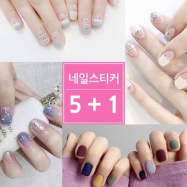 Stick-on nail stickers, pretty nails, DIY gel nail tips, pedicures / 붙이는 네일 스티커 예쁜 손톱 셀프 젤네일 팁 페디