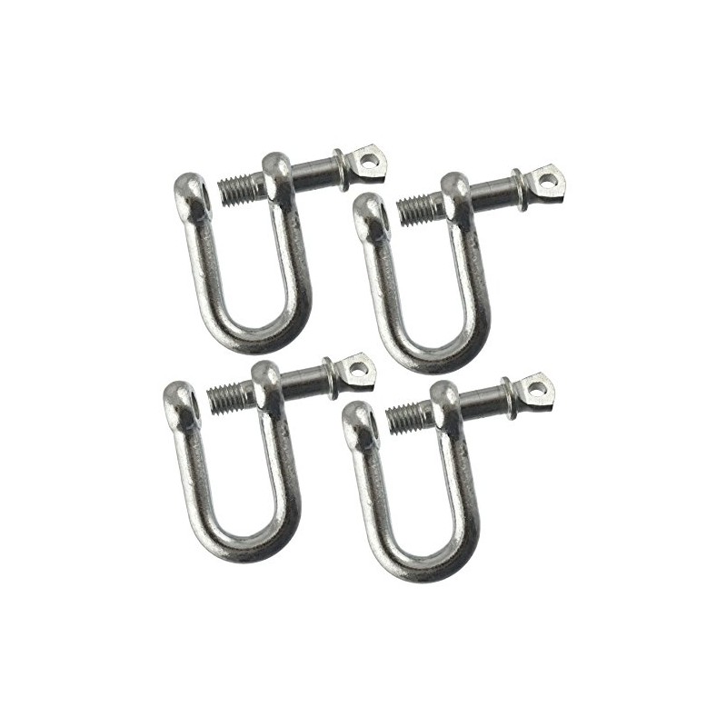 8mm Galvanised Dee Shackle Pack of 4 Chandlery DK02