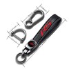 Tire Valve Stem Caps and Genuine Leather Car Keychain Keyring