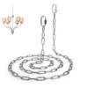 6 Feet Chain for Chandelier Silver, 120 Pounds Pendant Light