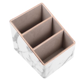 GRIRIW Space-saving Marble Trapezoid Design Storage Box for Home Office Supplies