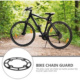 POPETPOP Protector y de Montaña Bielas Bicicleta Negro de Aleación de Aluminio, Cubierta de Cadena Resistente Ligera en Ciclismo Exteriores