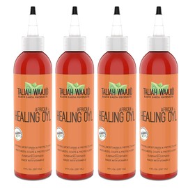Taliah Waajid Black Earth Products African Healing Oyl | Total Body Oil | Softens, Moisturize, Coats, and Protects Hair & Skin | Infused with Vitamin E, Olive Oil, and Sunflower Oil- 8oz (T128) 4-Pack