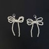 2-Piece Ribbon Charms for Sneaker & Shoe Decoration DIY Pearl Three-Leaf Ribbon=White 2-piece
