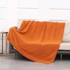 Vessia Orange Knitted Throw Blanket for Adults, Soft and Warm
