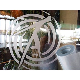 VViViD Frosted Matte Etched Adhesive Craft Window Vinyl Roll for Cricut, Silhouette and Cameo (12x 48, Frosted White)