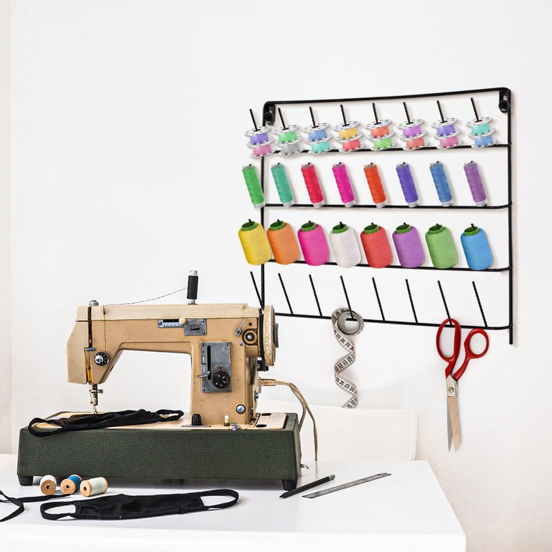 Tosnail 2 Pack 32 Spools Metal Thread Holder, Large Racks,